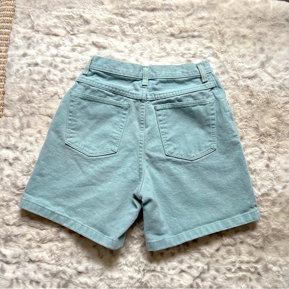 Wrangler 90’s Teal Mint High Waist Denim Shorts Vintage Jean Shorts